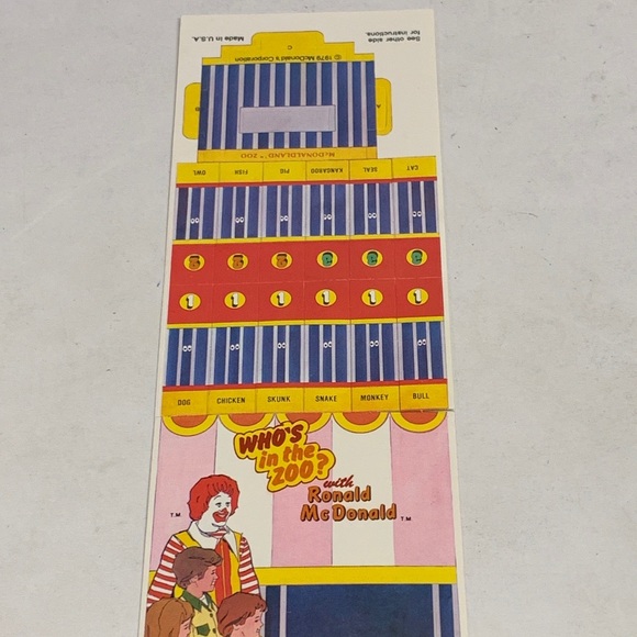 McDonald's Other Rare Vintage 979 Mcdonalds Whos It In The Zoo With Ronald Mcdonald Poshmark